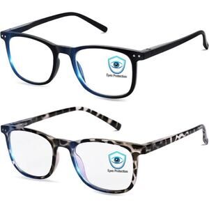 Blue light reducing computer Glasses, tortoise shell print, black unisex
